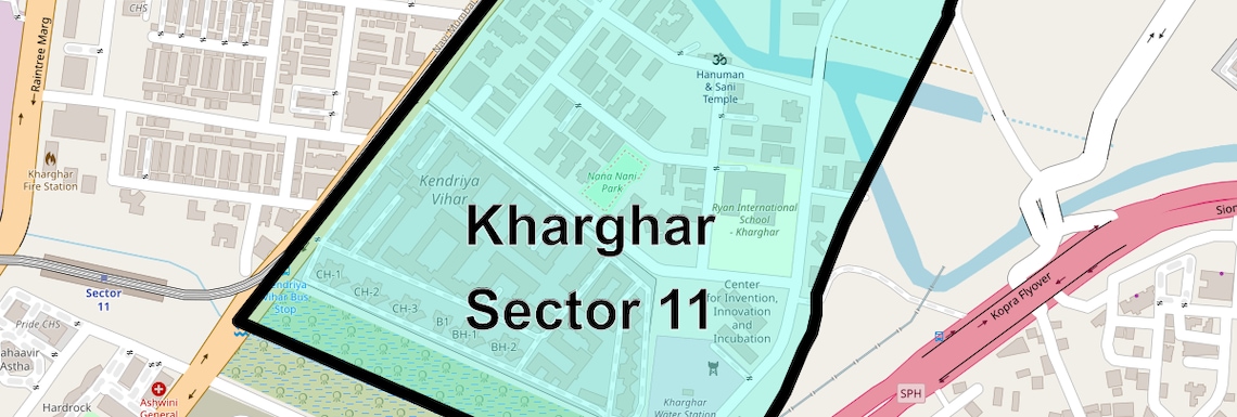 Location Map of Kharghar Sector 11, Navi Mumbai