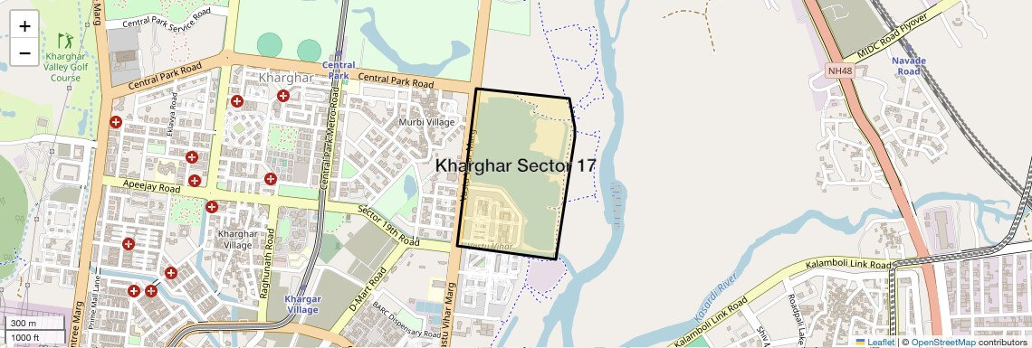 Location Map of Kharghar Sector 17, Navi Mumbai