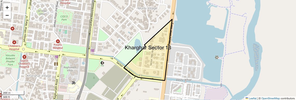 Location Map of Kharghar Sector 18, Navi Mumbai