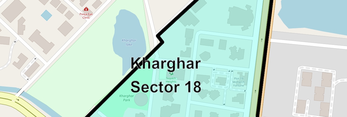 Location Map of Kharghar Sector 18, Navi Mumbai