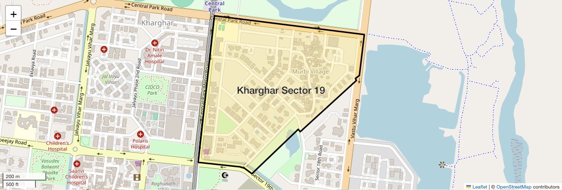 Location Map of Kharghar Sector 19, Navi Mumbai