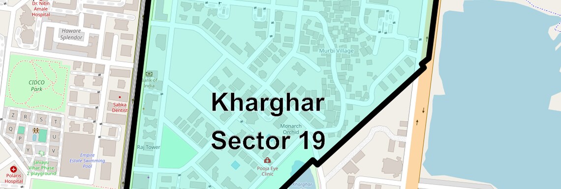 Location Map of Kharghar Sector 19, Navi Mumbai