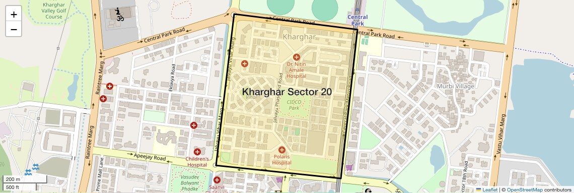 Location Map of Kharghar Sector 20, Navi Mumbai