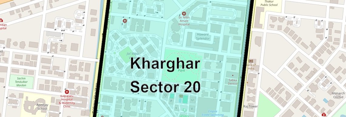 Location Map of Kharghar Sector 20, Navi Mumbai