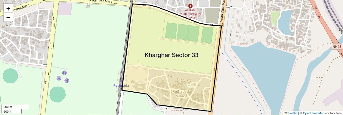 Location Map of Kharghar Sector 33, Navi Mumbai