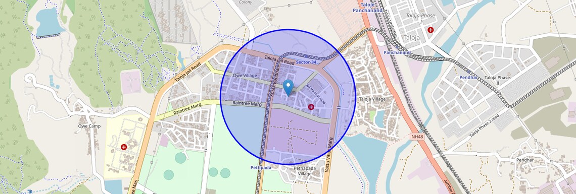 Location Map of Kharghar Sector 34, Navi Mumbai