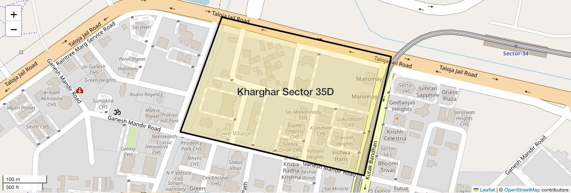 Location Map of Kharghar Sector 35D, Navi Mumbai