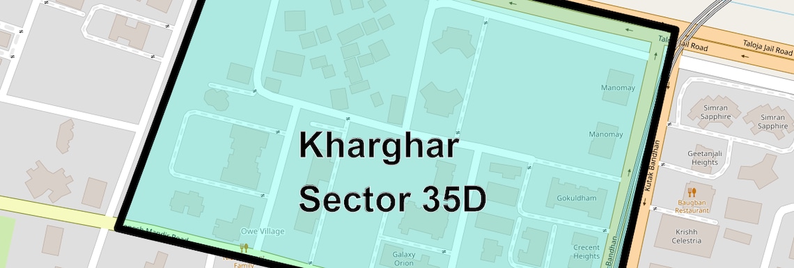 Location Map of Kharghar Sector 35D, Navi Mumbai