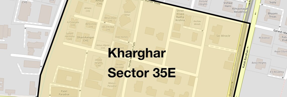 Location Map of Kharghar Sector 35E, Navi Mumbai