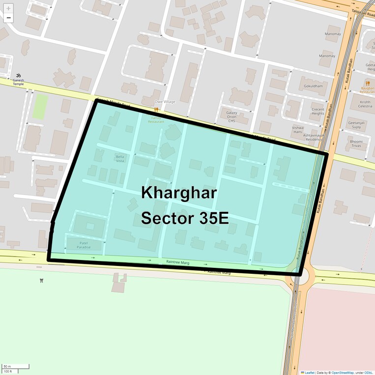 Location Map of Kharghar Sector 35e