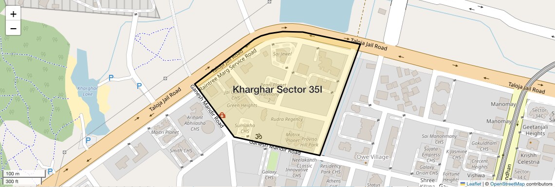 Location Map of Kharghar Sector 35I, Navi Mumbai