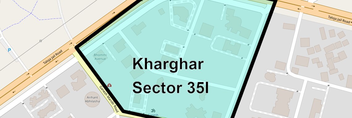 Location Map of Kharghar Sector 35I, Navi Mumbai