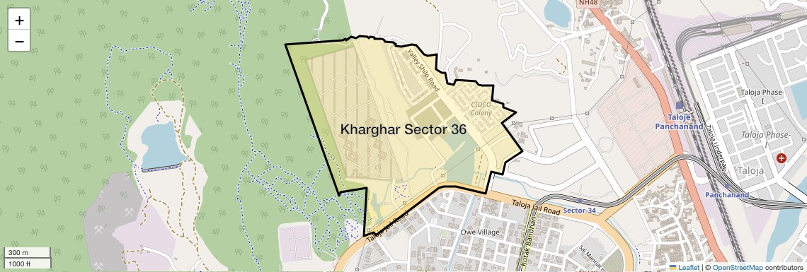Location Map of Kharghar Sector 36, Navi Mumbai