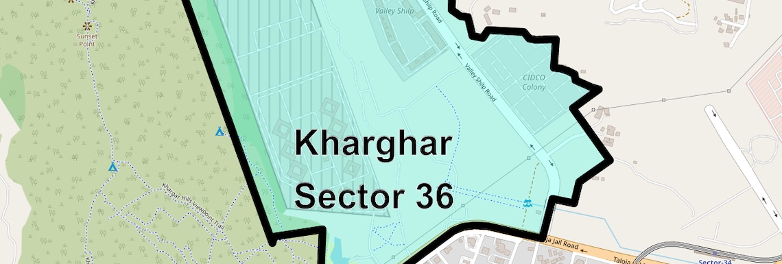 Location Map of Kharghar Sector 36, Navi Mumbai