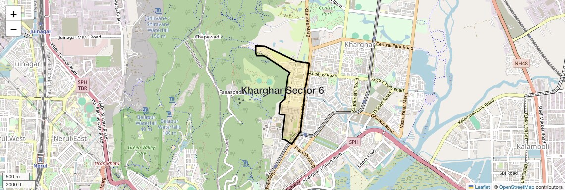 Location Map of Kharghar Sector 6, Navi Mumbai