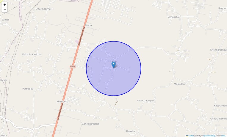 Location Map of Khariberia