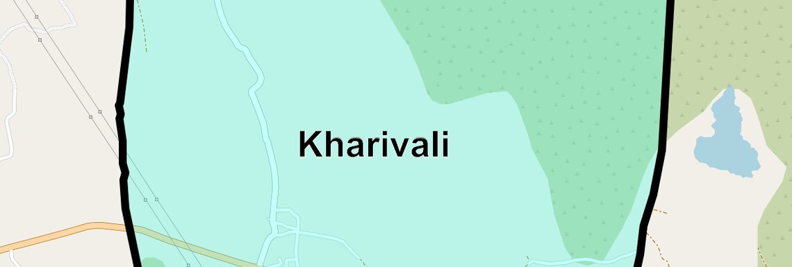Location Map of Kharivali, Thane