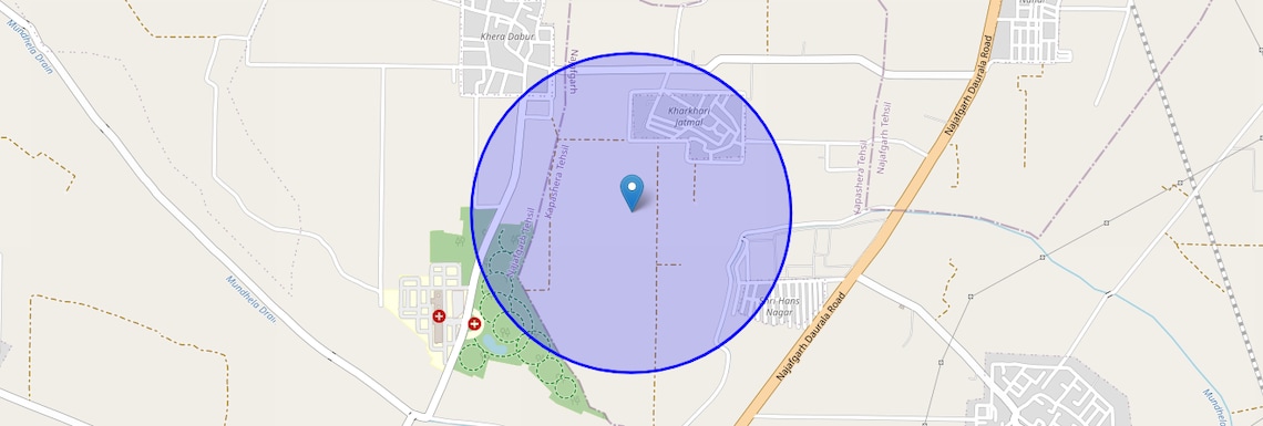 Location Map of Kharkhari Jatmal, Delhi