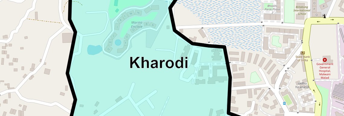 Location Map of Kharodi, Mumbai