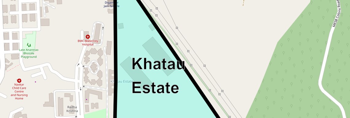 Location Map of Khatau Estate, Mumbai