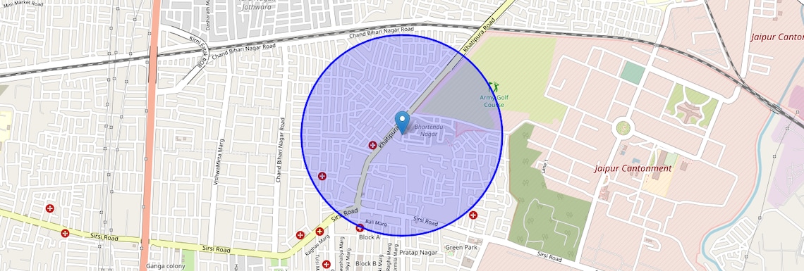 Location Map of Khatipura, Jaipur