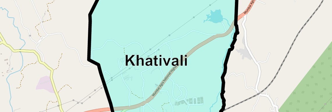 Location Map of Khativali, Thane