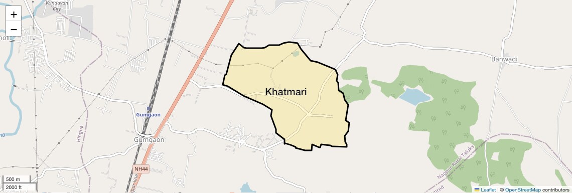 Location Map of Khatmari, Nagpur