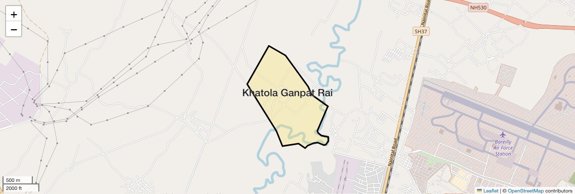 Location Map of Khatola Ganpat Rai, Bareilly