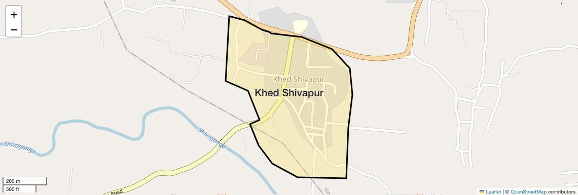 Location Map of Khed Shivapur, Pune
