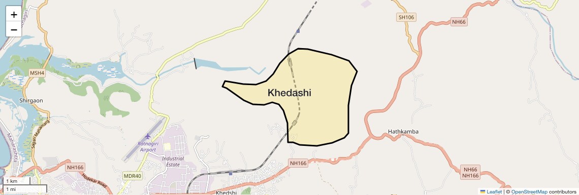 Location Map of Khedashi, Pune