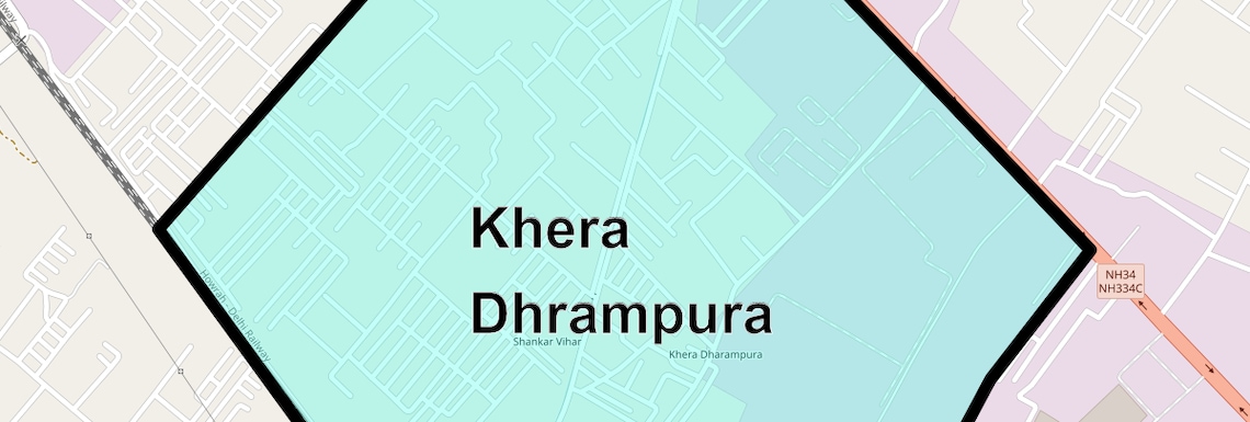 Location Map of Khera Dhrampura, Greater Noida
