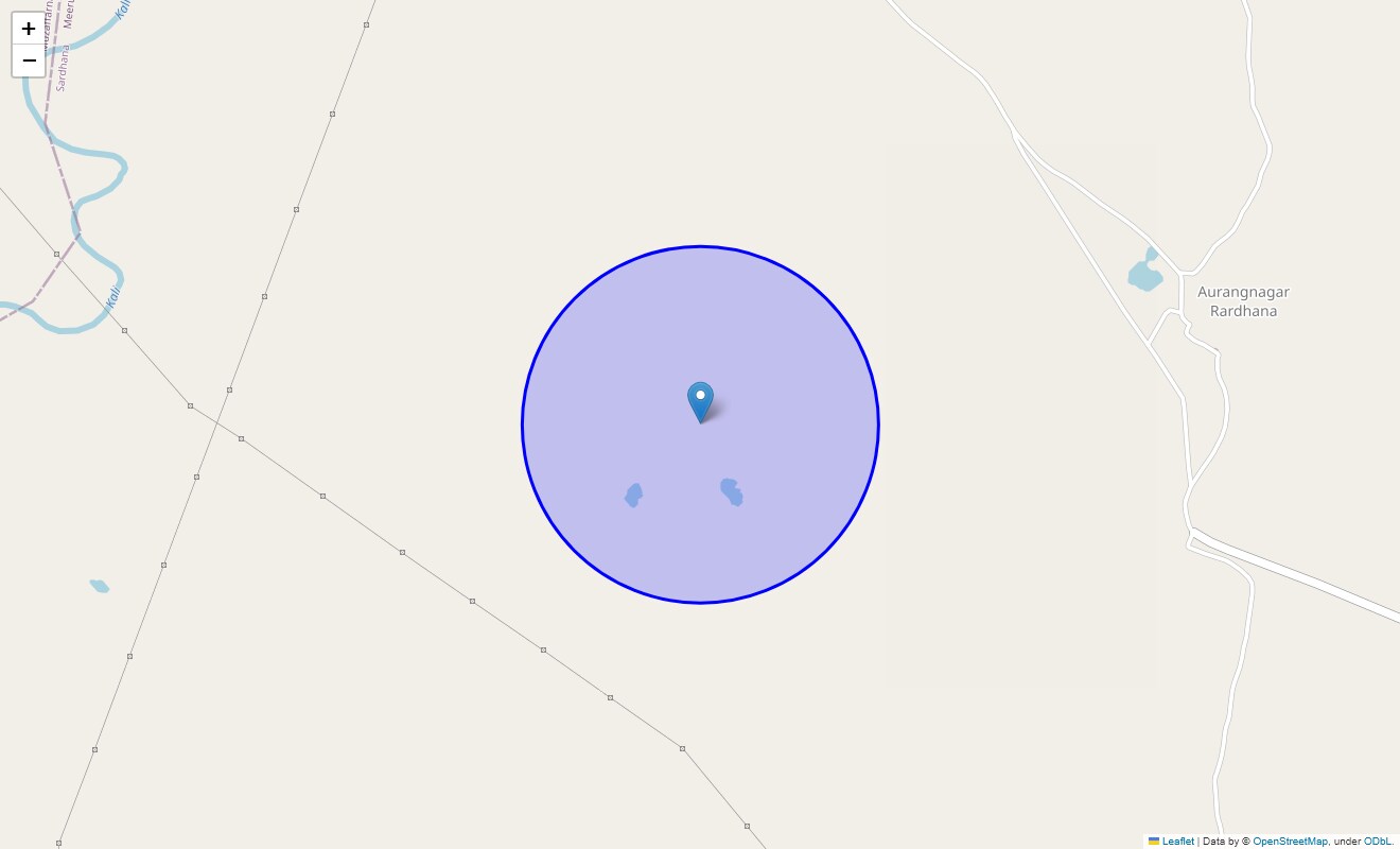 Location Map of Khera, Meerut