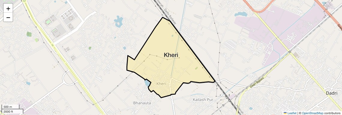 Location Map of Kheri, Greater Noida