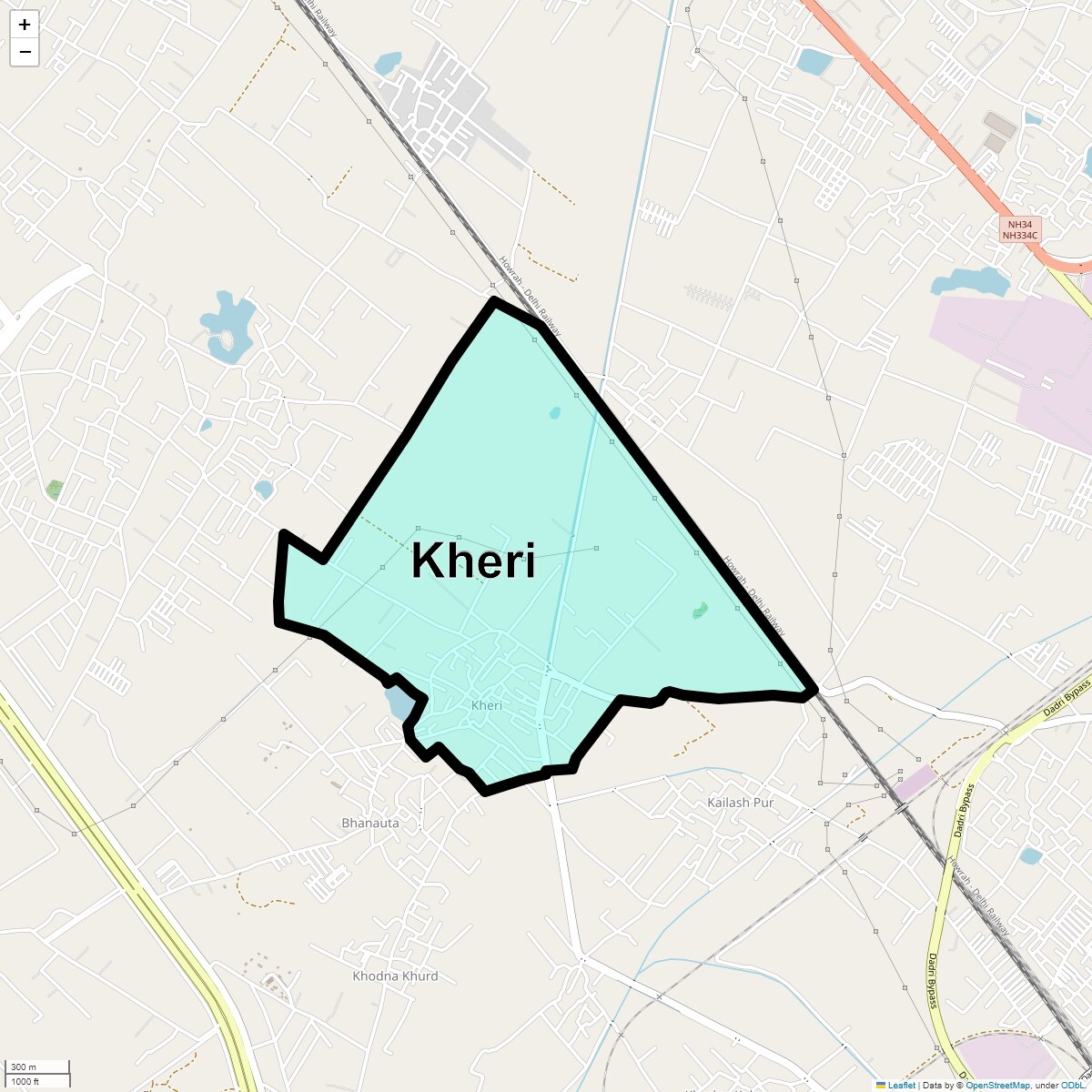 Location Map of Kheri, Greater Noida