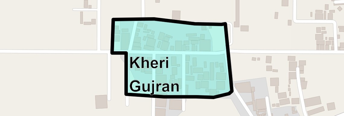 Location Map of Kheri Gujran, Faridabad