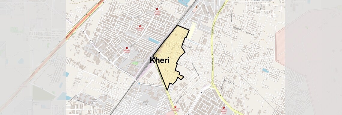 Location Map of Kheri, Gurgaon