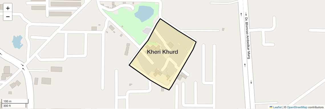 Location Map of Kheri Khurd, Faridabad