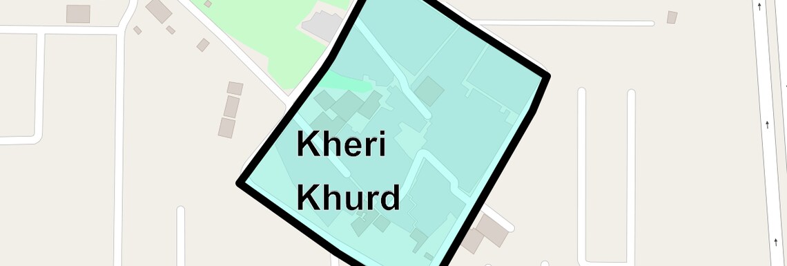 Location Map of Kheri Khurd, Faridabad