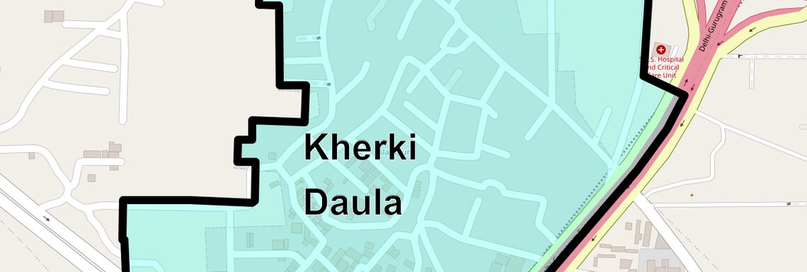 Location Map of Kherki Daula, Gurgaon