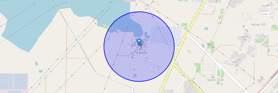 Location Map of Kherki Majra, Gurgaon