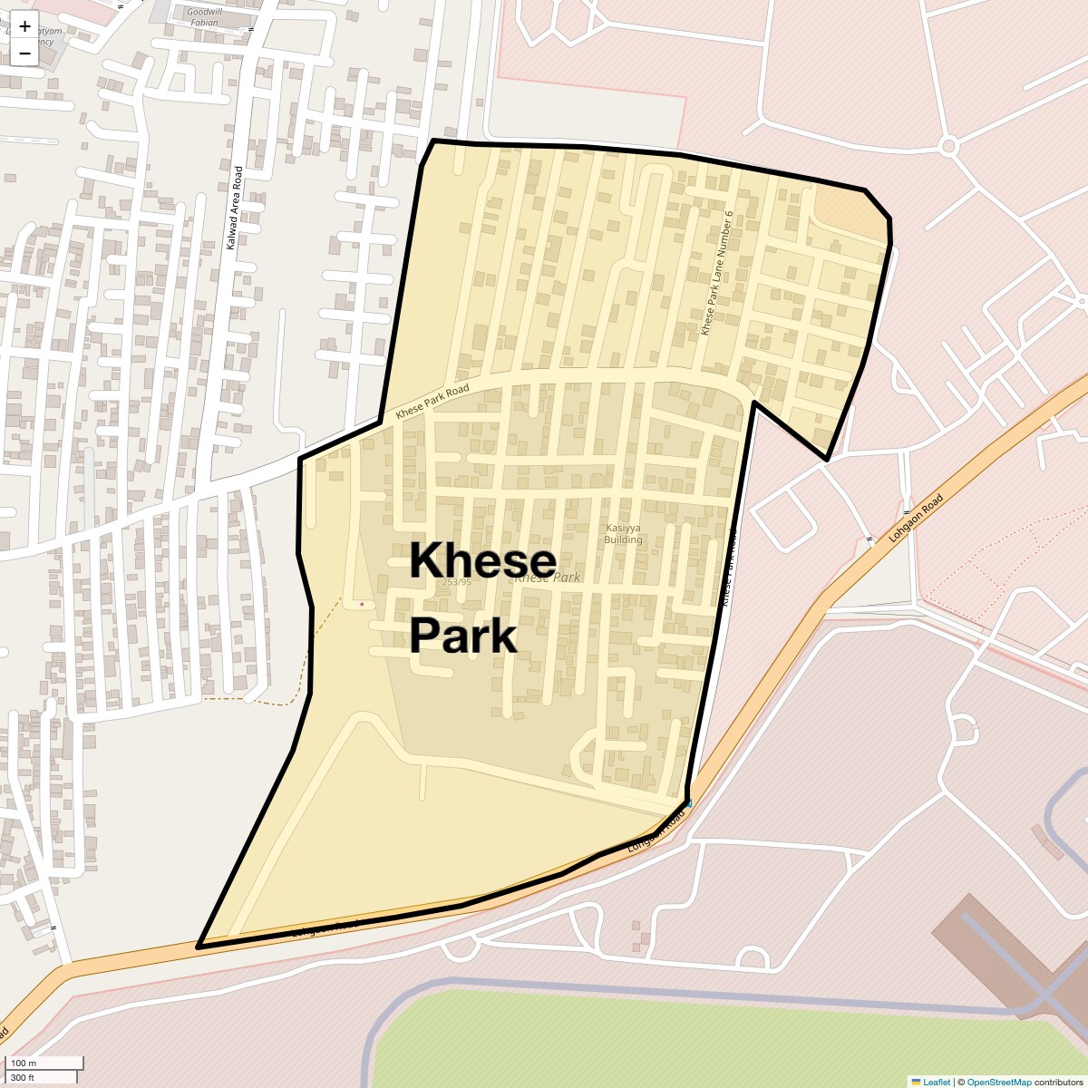 Location Map of Khese Park, Pune