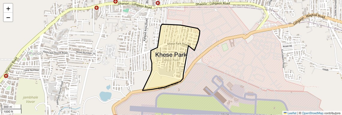 Location Map of Khese Park, Pune