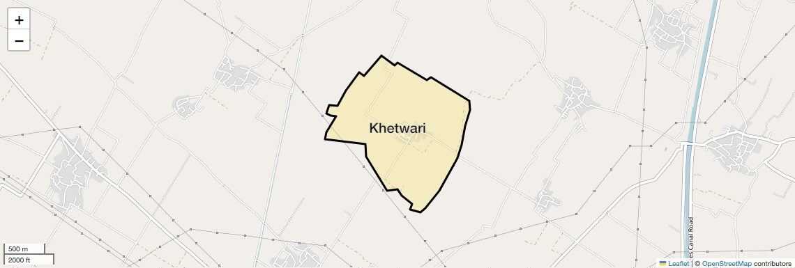 Location Map of Khetwari, Ghaziabad