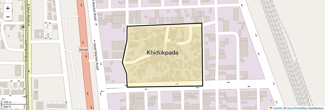 Location Map of Khidukpada, Navi Mumbai