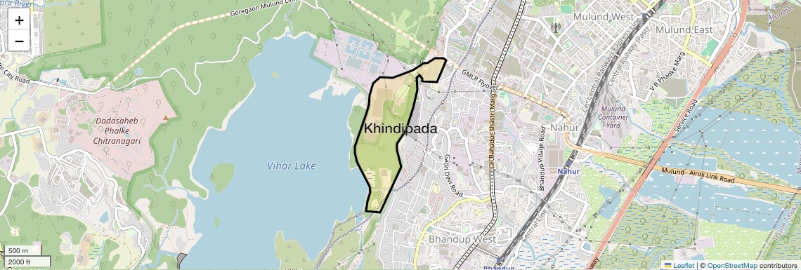Location Map of Khindipada, Mumbai