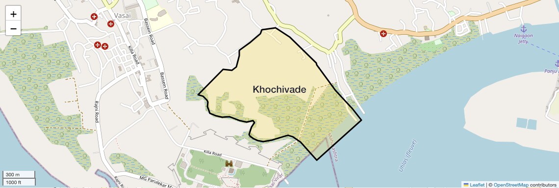 Location Map of Khochivade, Palghar