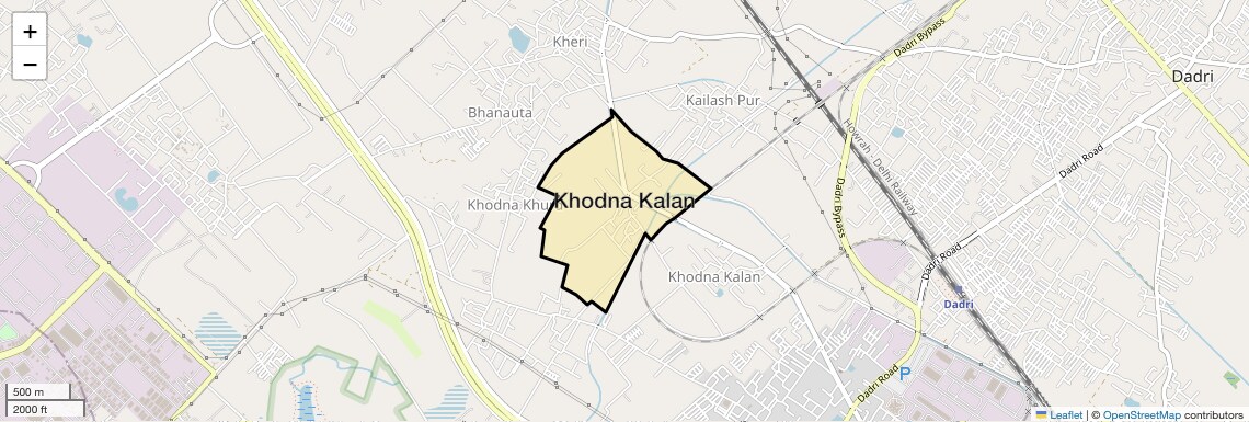 Location Map of Khodna Kalan, Greater Noida