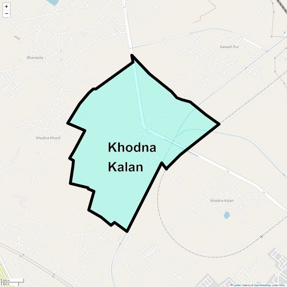 Location Map of Khodna Kalan, Greater Noida