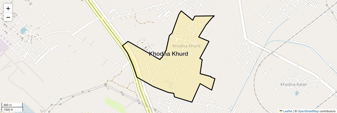 Location Map of Khodna Khurd, Greater Noida