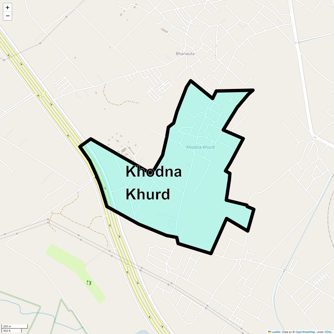 Location Map of Khodna Khurd, Greater Noida